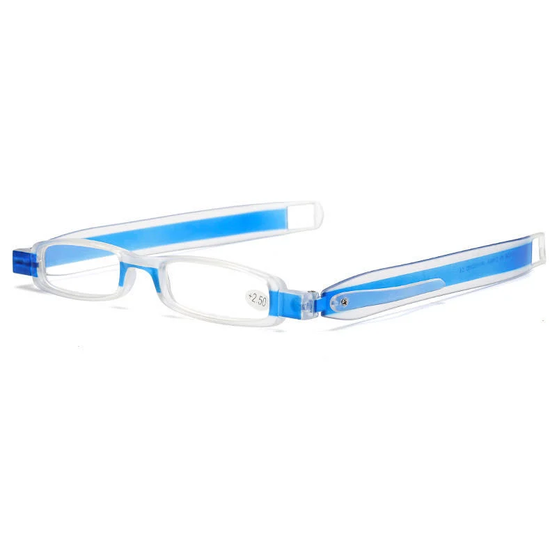 China Manufacture in Stock Unique Mini Foldable Adjustable Thin Temple Small Frame Clear Plastic OEM Unisex Presbyopic Eyewear Reading Glasses