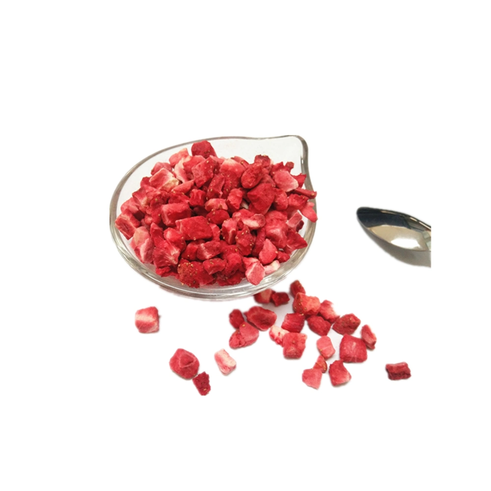 Fruta deshidratada Freezen Fresa seca FD fresas de Fresa 10x10mm