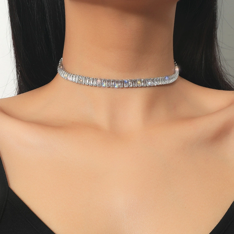 Yp173 Zircon Personality Necklace Fashion Exaggerated Choker Wedding Accessory