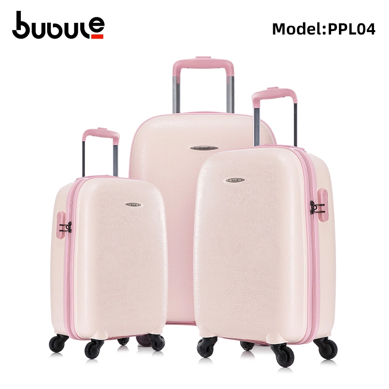 Bubule Ppl04 19 23 27 Inch Zipper Suitcase Set Bags 3PCS PP Hard Luggage Case Round Sweet Fashion Bags
