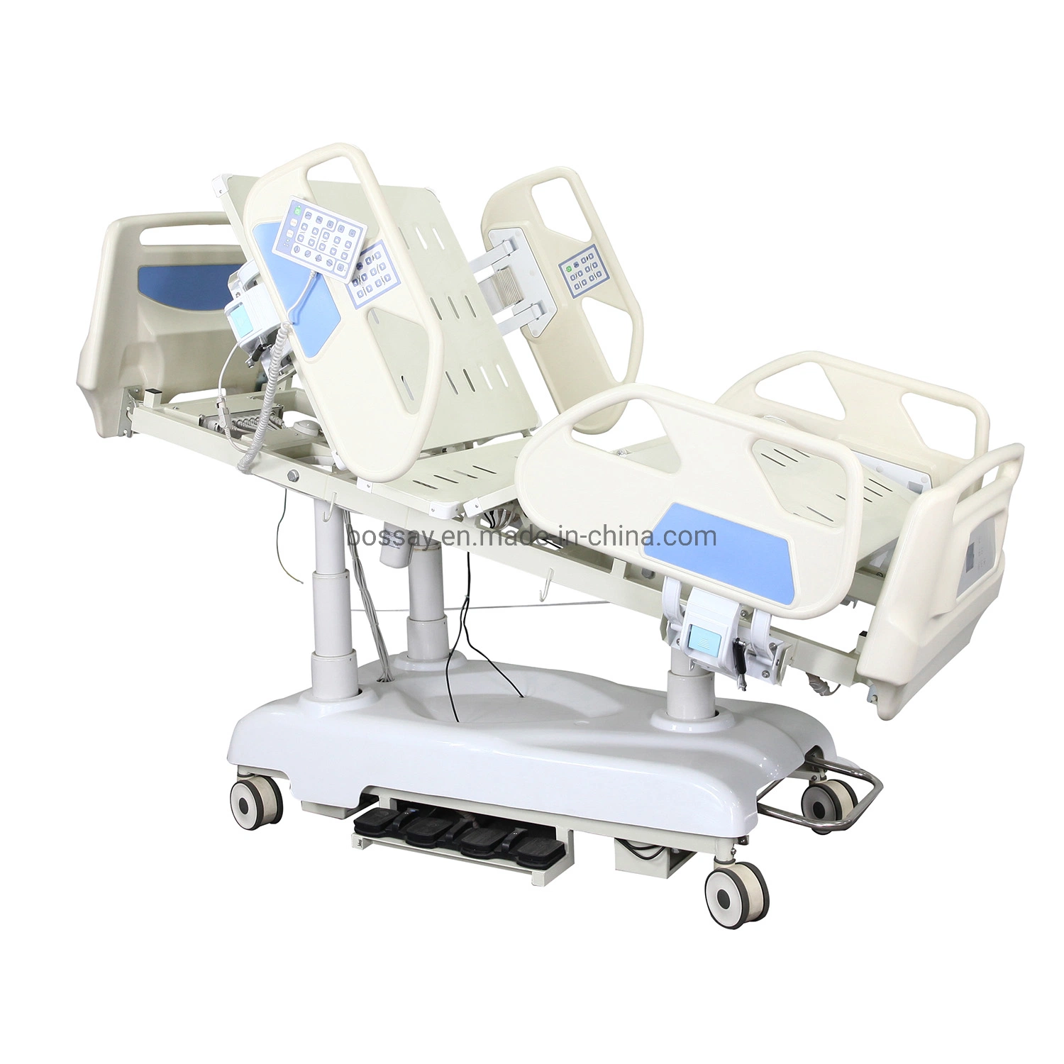 Meubles médicaux pliants multifonctions lit d'hôpital de soins intensifs électrique réglable