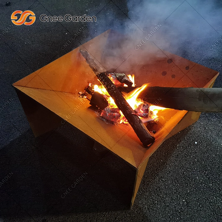 Corten Acero Personalizado Jardín Calefacción Brazier Round Fire Pit