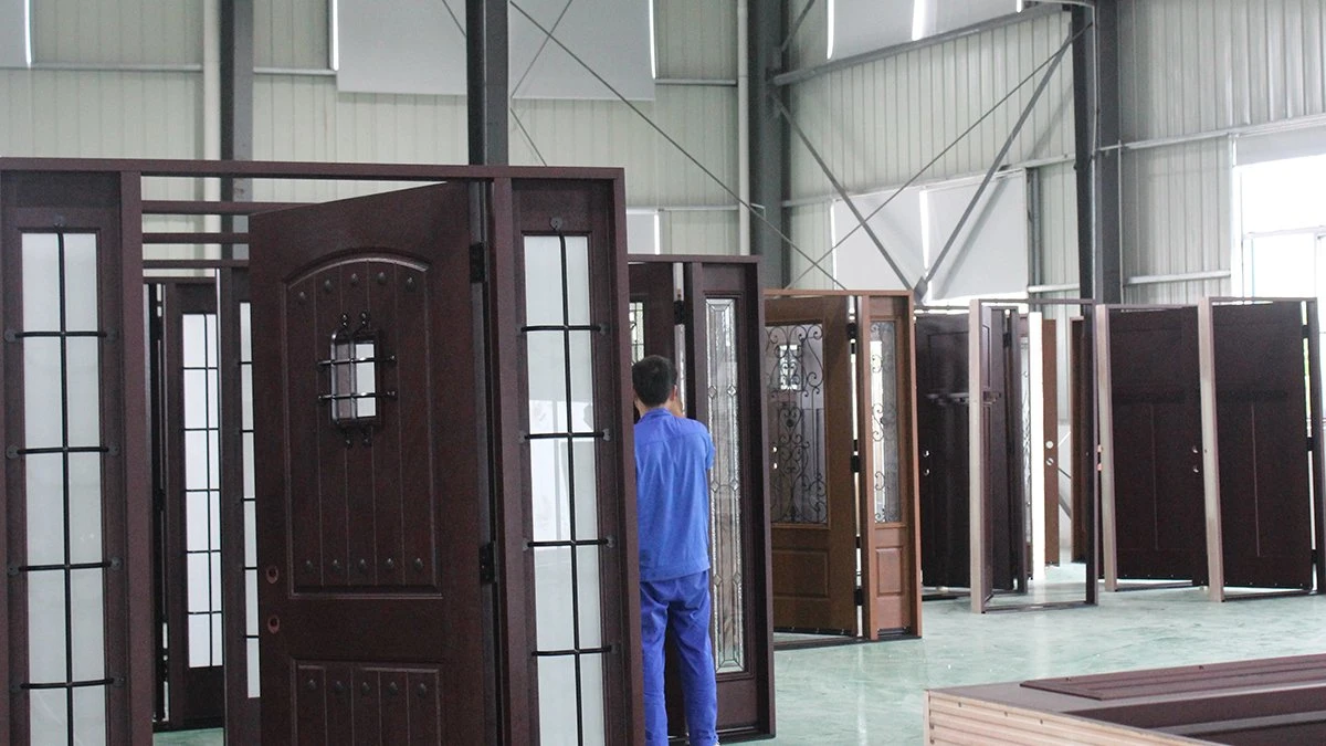 36in X80in Wholesale/Supplier Waterproof Exterior Fiberglass/FRP/GRP/SMC Door with Frame for Home Canada Us Market