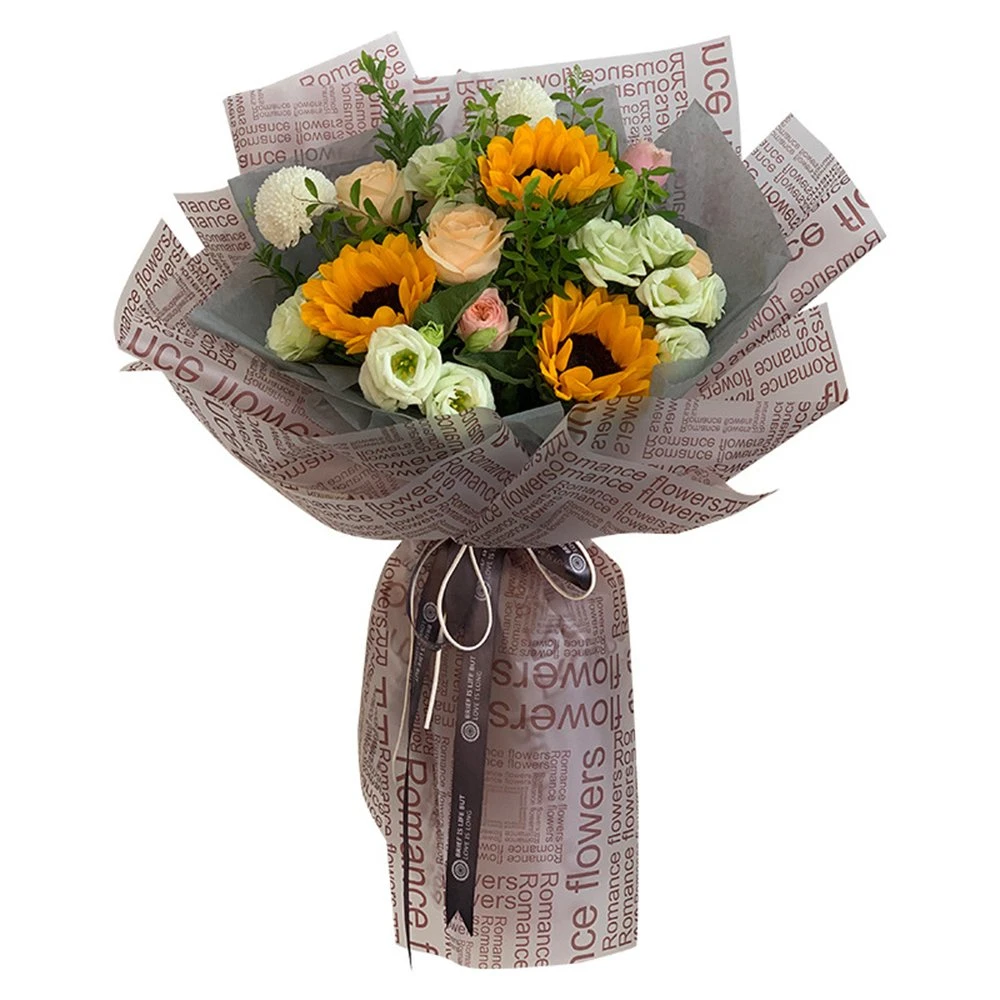 Buchstaben Englische Muster Blumen Verpackung Papier Bouquet Verpackung