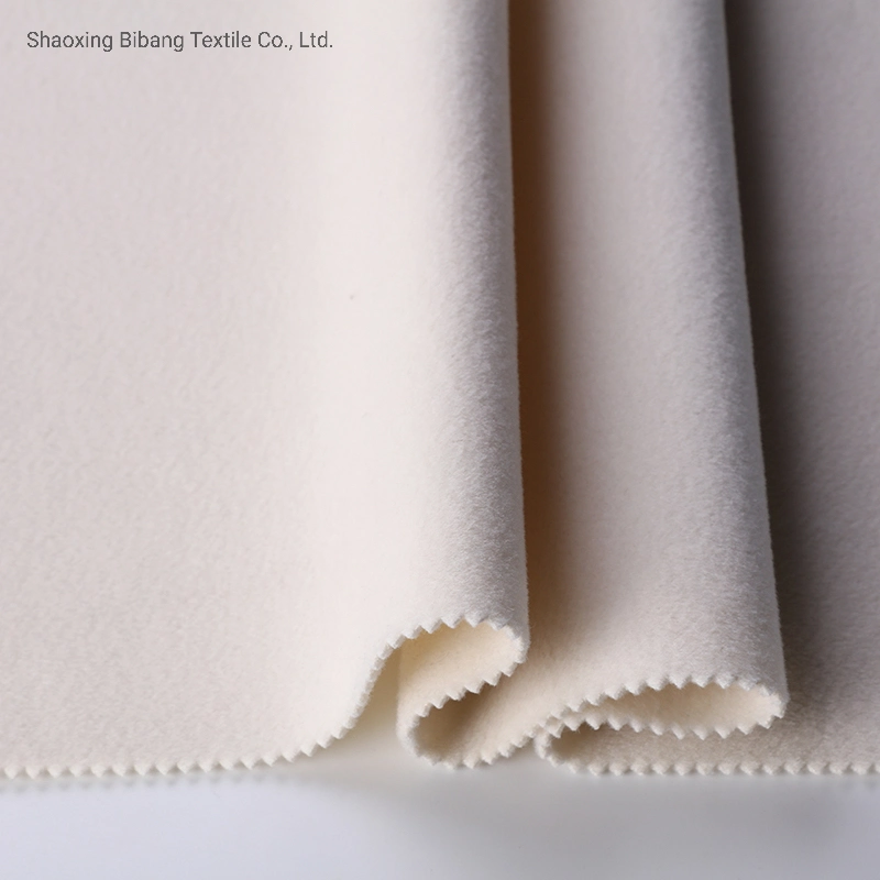 Hot Sell Custom Color Double Side Cashmere Wool Brush Polyester Fabric for Coat Use