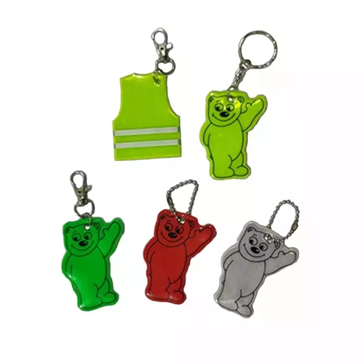 PVC Safety Pendant, Customized Reflective Keychain, Reflective PVC Label, High Visibility Pendant, Reflective Hanger, PVC Pendant, Promotional Gift Pendant