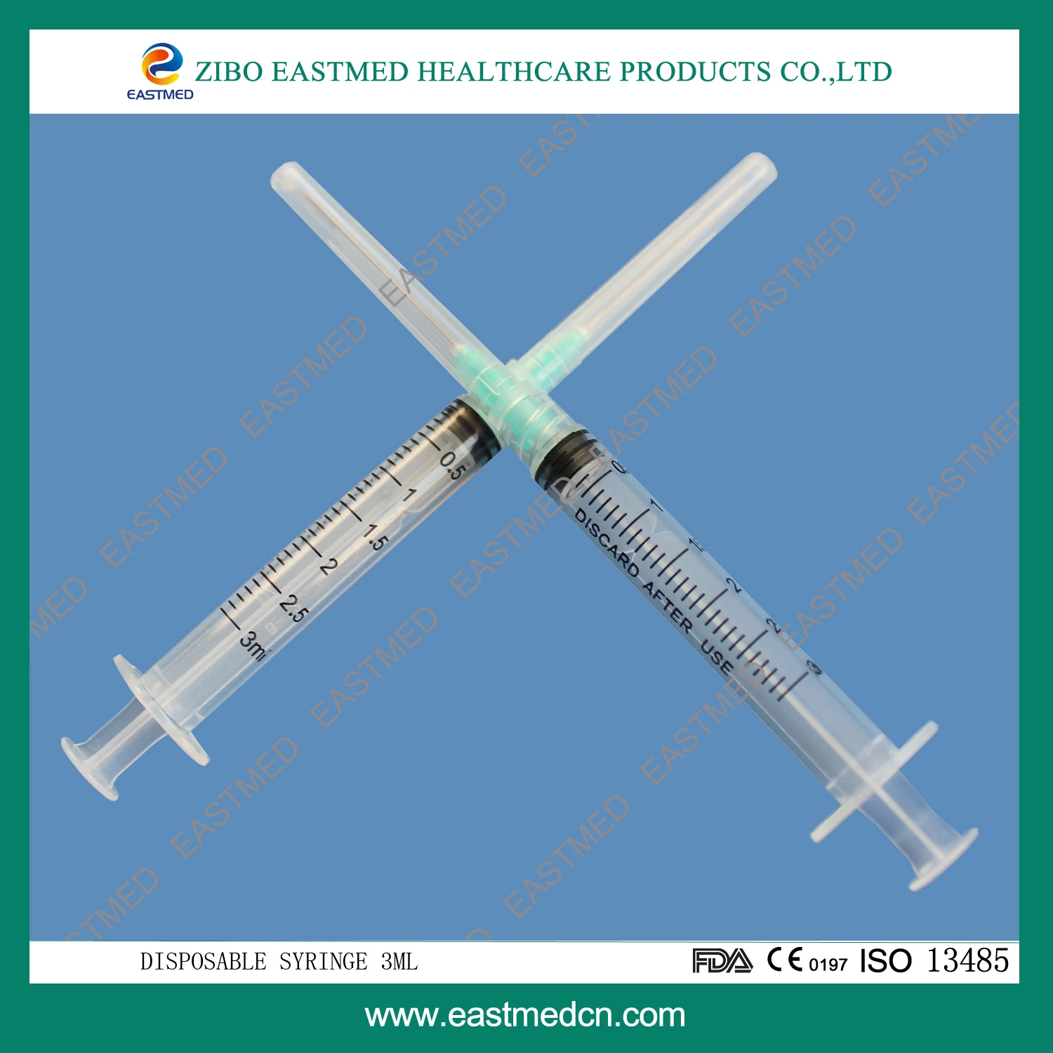 Hot Sale 3cc Syringe Sterile Luer Lock with Attached Needle