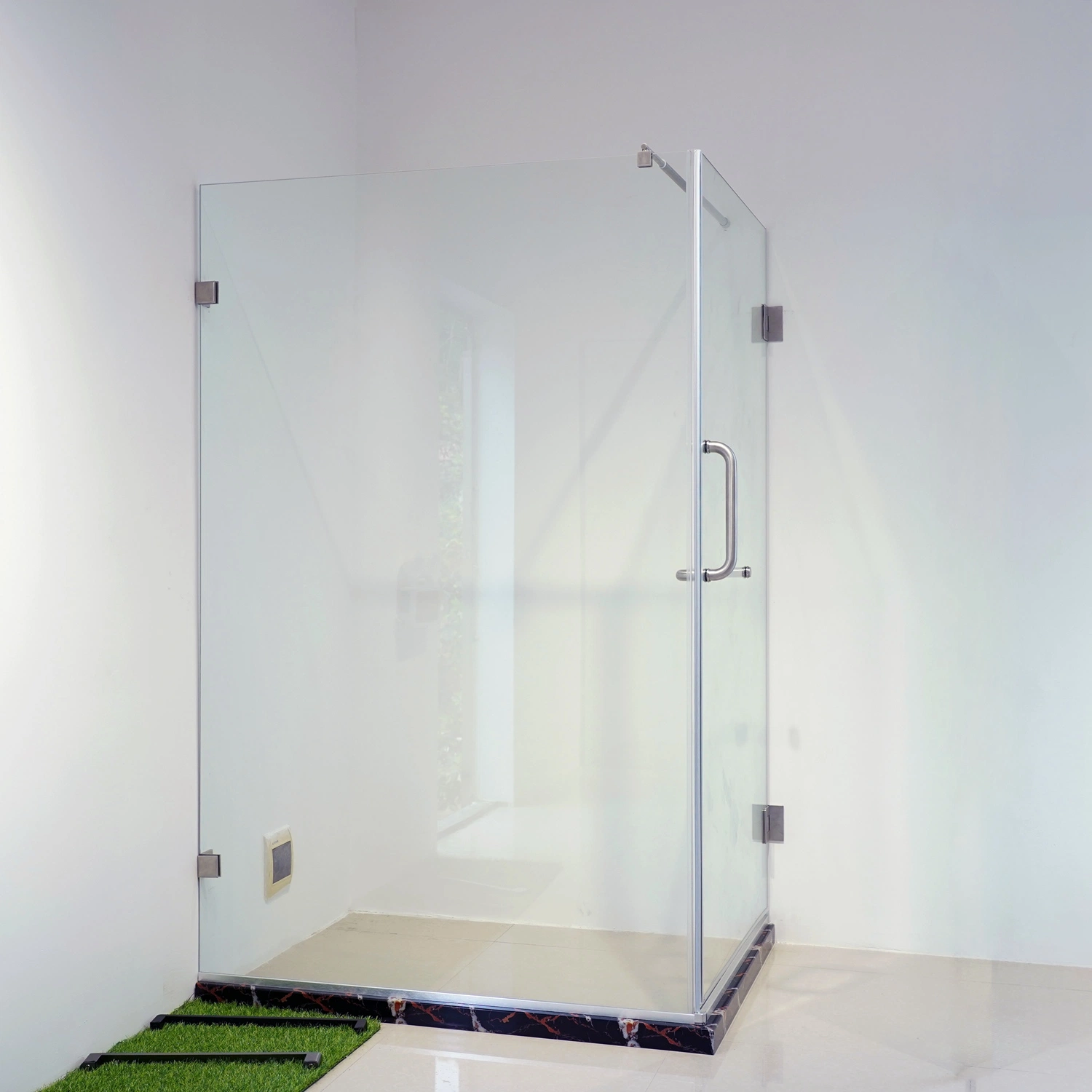 Wholesale Price ANSI Bsen 8mm Frameless Hinged Raw Tempered Glass Shower Enclosure