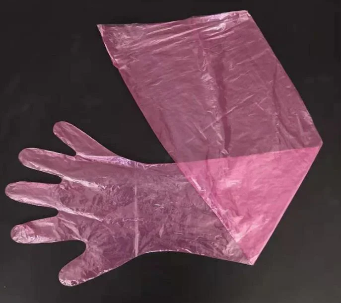 Extra Long Disposable PE Plastic Gloves Polythene Gloves