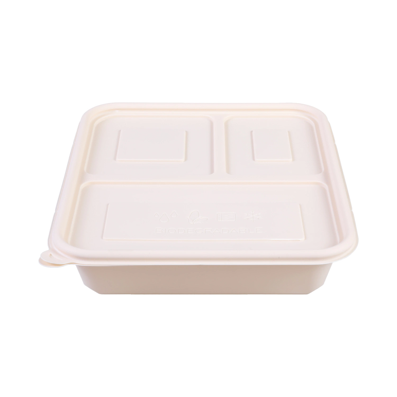 Farinha de amido de milho biodegradáveis Recipiente Alimentar Lunch-Box para compartimento 3/4/5