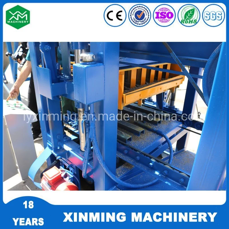 Building Material Qt4-24 Brick Making Machine with Concrete Mixer Block Making