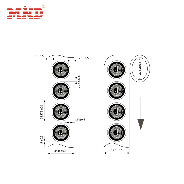 Impressão do logótipo do tamanho personalizado 13.56MHz F08 Tag NFC/ Etiqueta RFID