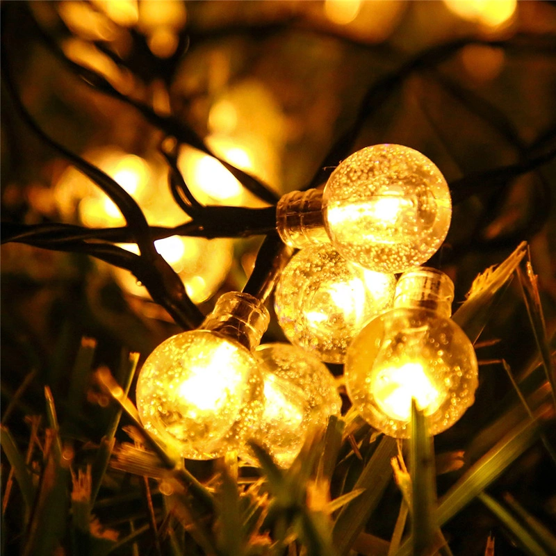 Newish 30 Bulbs 6.5m 8 Models Effect Waterproof Christmas Garden Lights Outdoor Decor Round Solar Power LED String Light