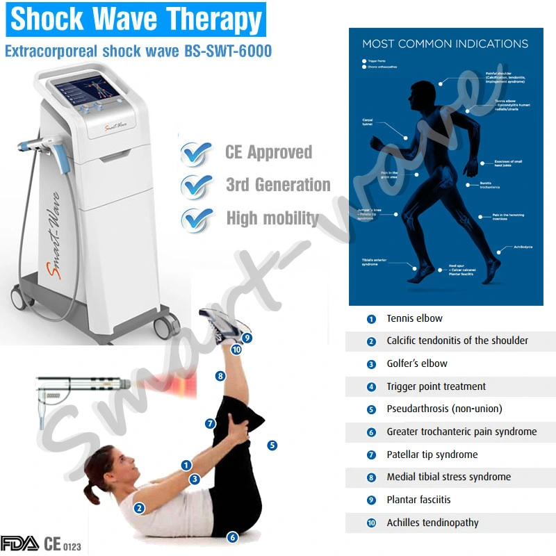 BS-SWT6000 La Cicatrización de Heridas Onda de Choque de la Máquina para PIE DIABETICO