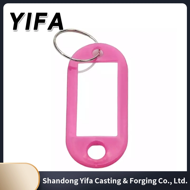 Chinese Factory Wholesale/Supplier Cheap Gift Plastic Tag Metal Ring Plastic ID Card Key with Customized Logo Key Chain