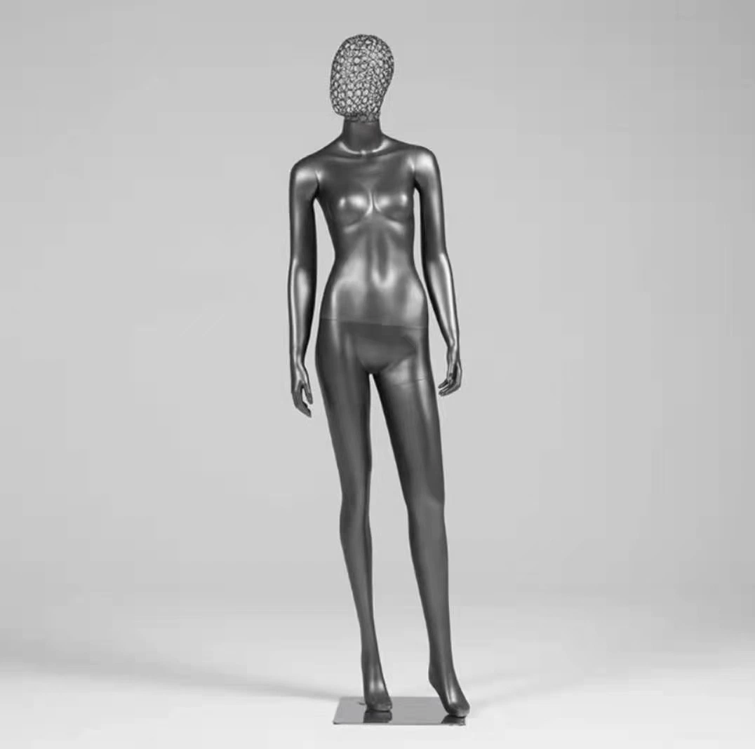 New Design Unique FRP Matte Black Adult Female Suit Mannequin for Display