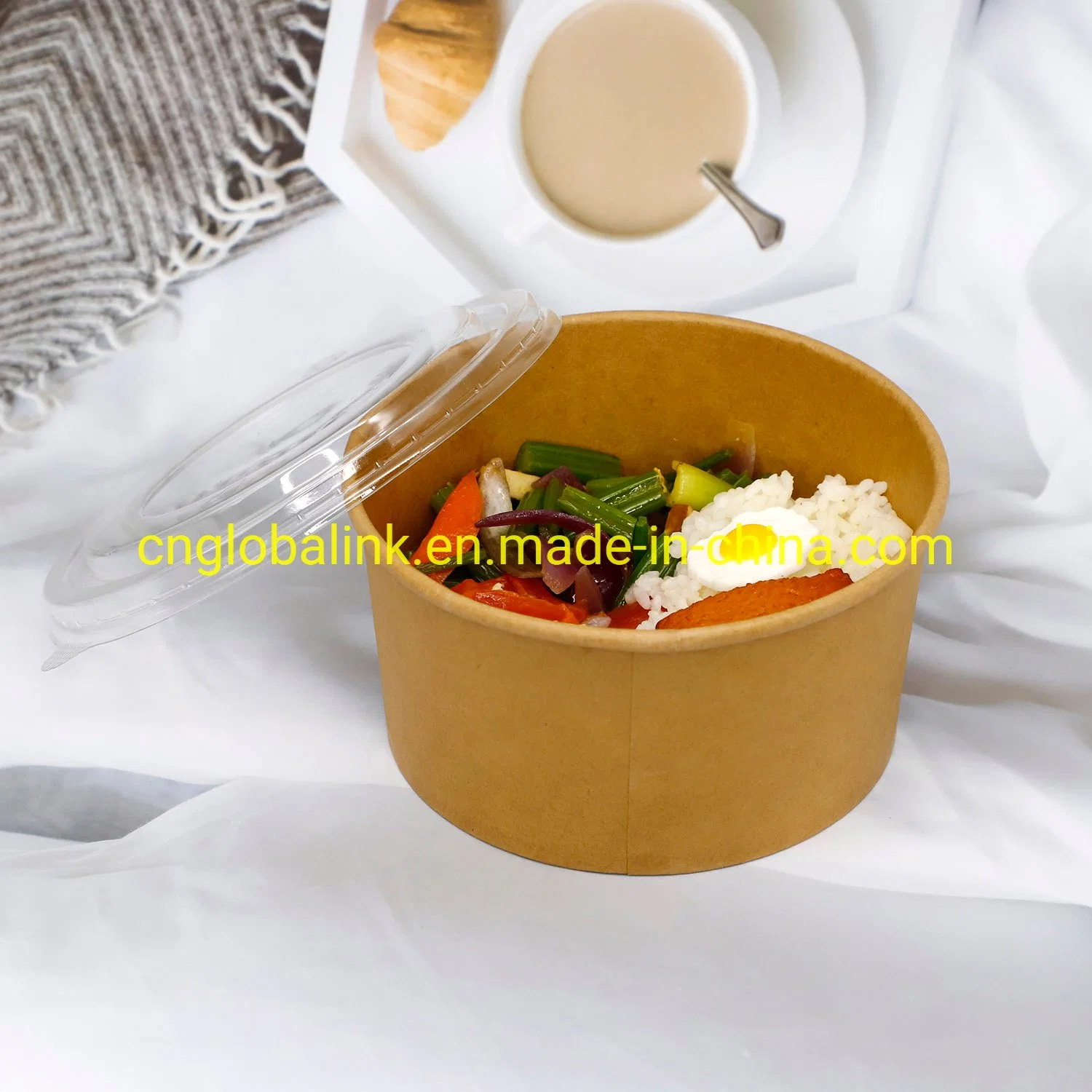 Eco-Friendly Kraft Paper Food Packaging Container Soup Container Salad 32 Oz Soulp Bowls