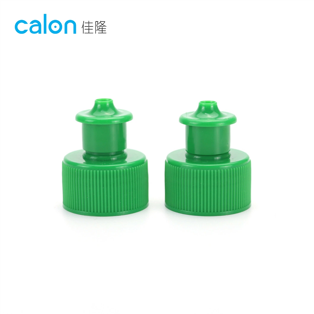 24/410 28/410 Green Plastic Push Pull Cap Mushroom Cap for Detergent Bottle