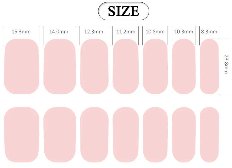 Colorful Design Korea Semi-Cured UV Pegatinas PARA Unas Semi Cured Gel Nail Sticker