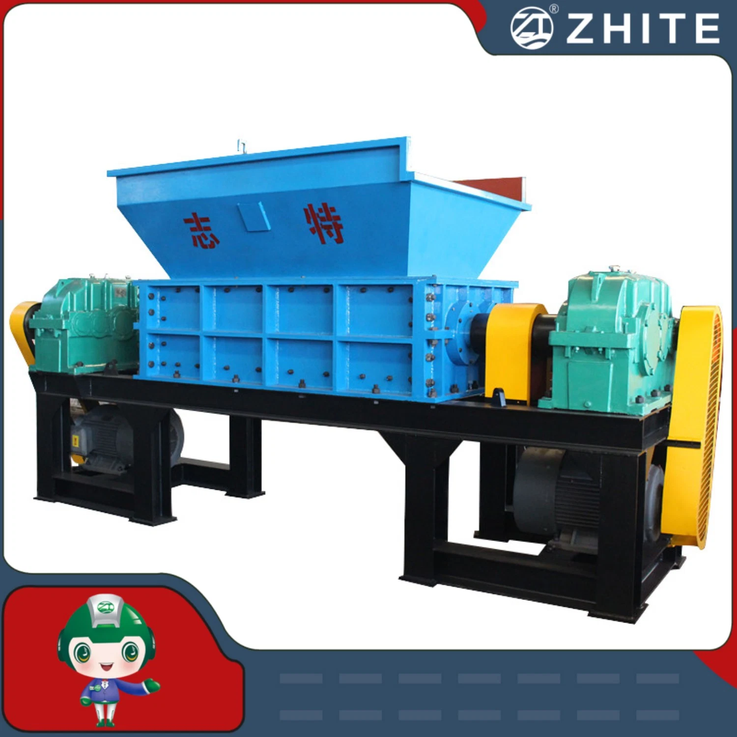 Rubber Used Tire Shredder/Plastic Wood Scrap Metal Crusher Machine