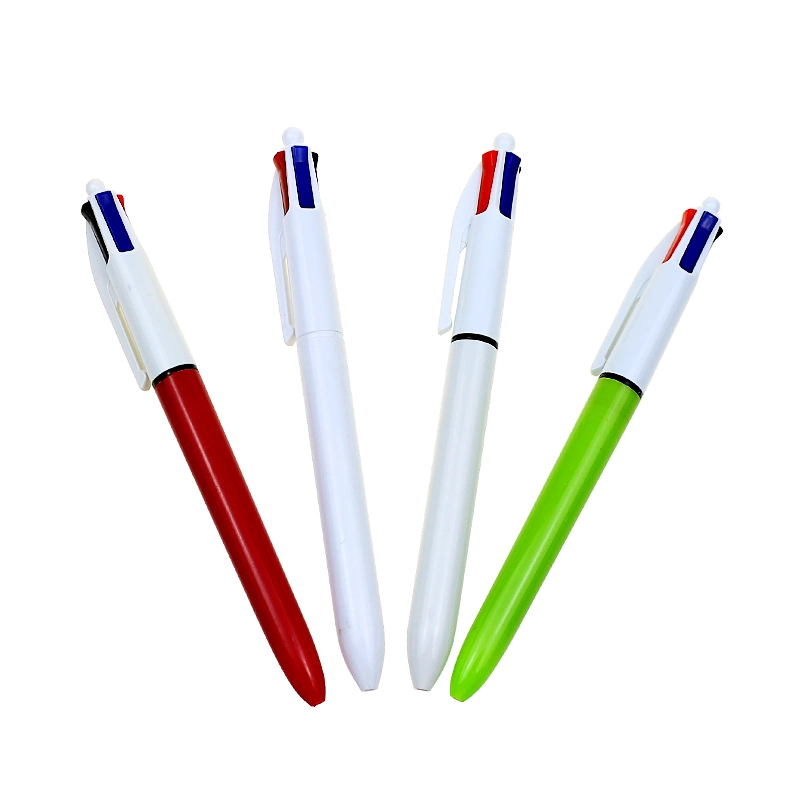 Promotional UV Coated Body 4 in 1 Plastic Ball Pen