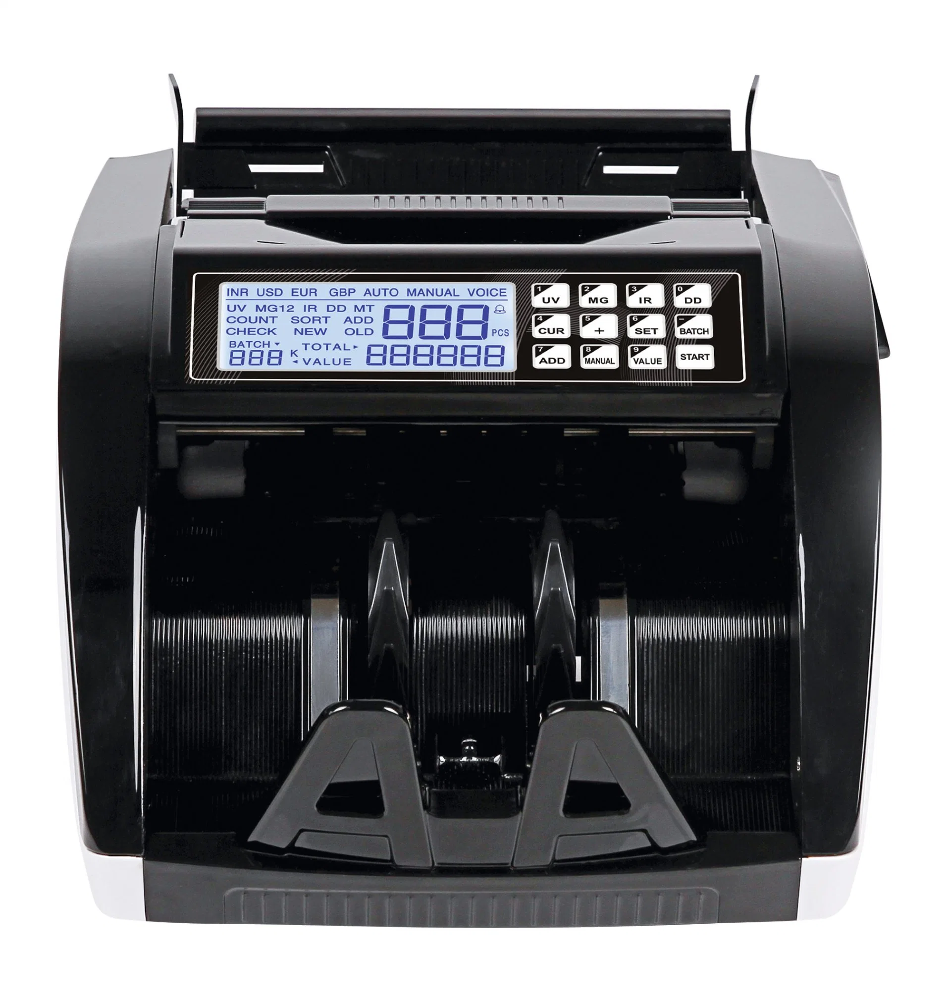 Al-6100 Banknote Counting Machine Cash Currency Counter Add to Bill Value