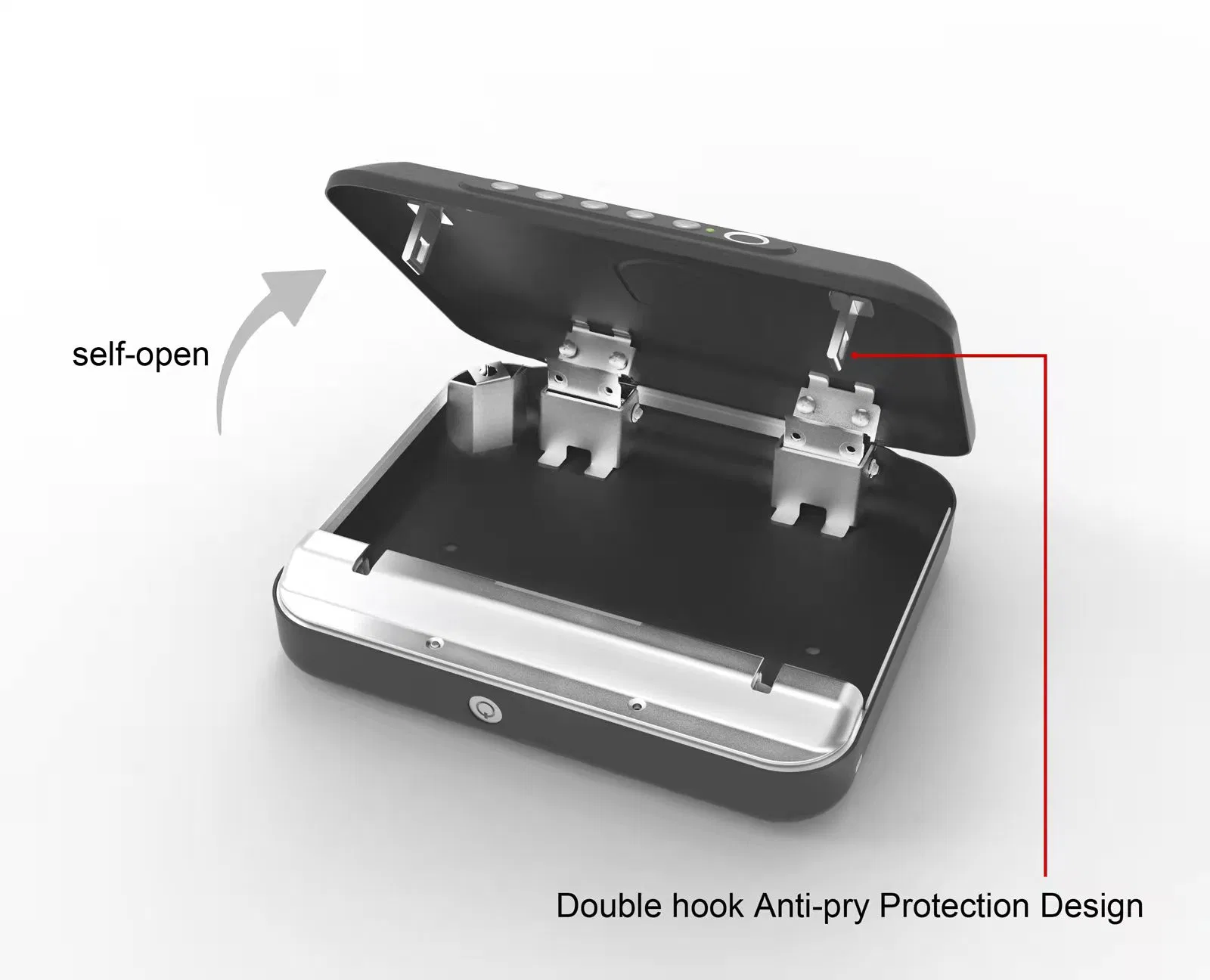 Smart Gun Safe Biometric Fingerprint Gun Safes for Pistols with Two Gun Capacity, Sturdy Quick Access Portable Handgun Safe Box