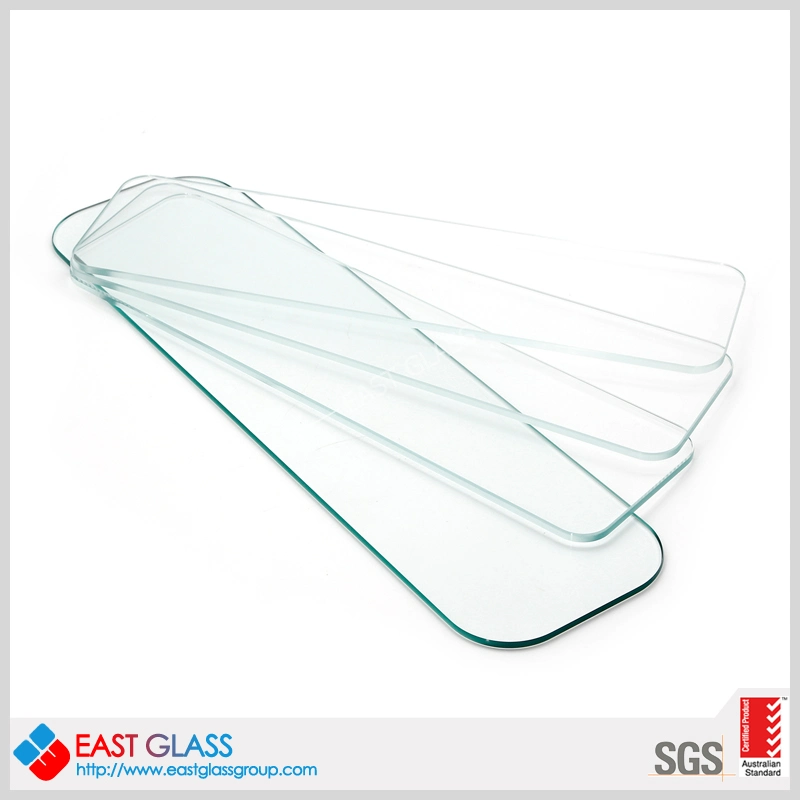 5mm 6mm 4mm Baño rectangular personalizado estante de vidrio cristal Ultra Vidrio laminado templado transparente/vidrio de puerta endurecido/vidrio pulido de borde/ vidrio de ventana