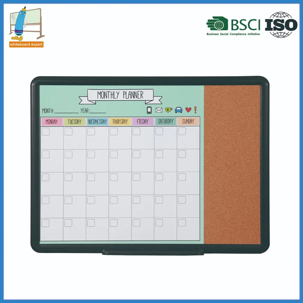 Monthly Planner and Corkboard Combined Combo Board