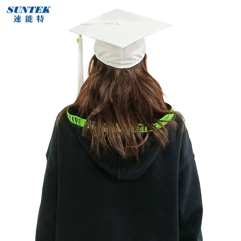 Sublimation Graduation Hat Polyester Adult Bachelor Sublimation Graduation Cap with Tassel