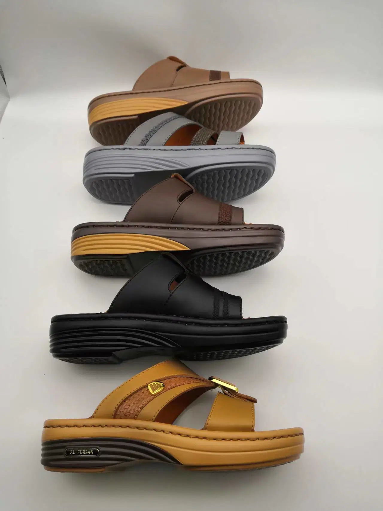 2023 Summer Men PU Arabic Flip-Flops Fashion Light Weight Suture Non-Slip Rubber Sole Persone Flip-Flop Slipper Slide