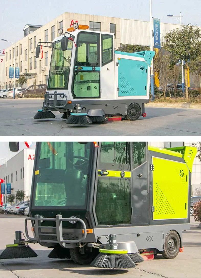 Suspensión automática de la batería Powered Electric Road Steet Piso Sweeper Almacén comercial/industrial/taller/barrido de los sitios de limpieza o lavado/máquina Scrubb