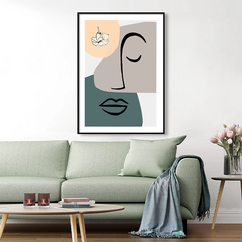 Moderno lienzo pared Arte Moda Arte Deco Pintura personaje Fotos Para Living Room Green