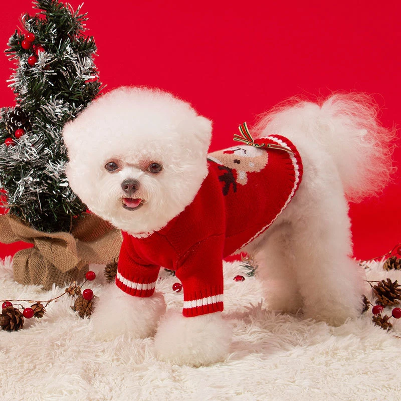 Free Sample Plush Waterproof Pet Cat Dog Winter Christmas Coat Clothes