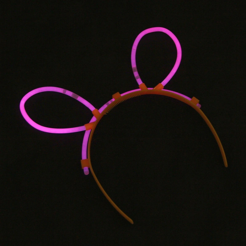 Fluoreszierendes Haarband Kopfschmuck Leuchtende Haarklammer Leuchtender Mickey Hase Ohr Neuheit Kinderspielzeug