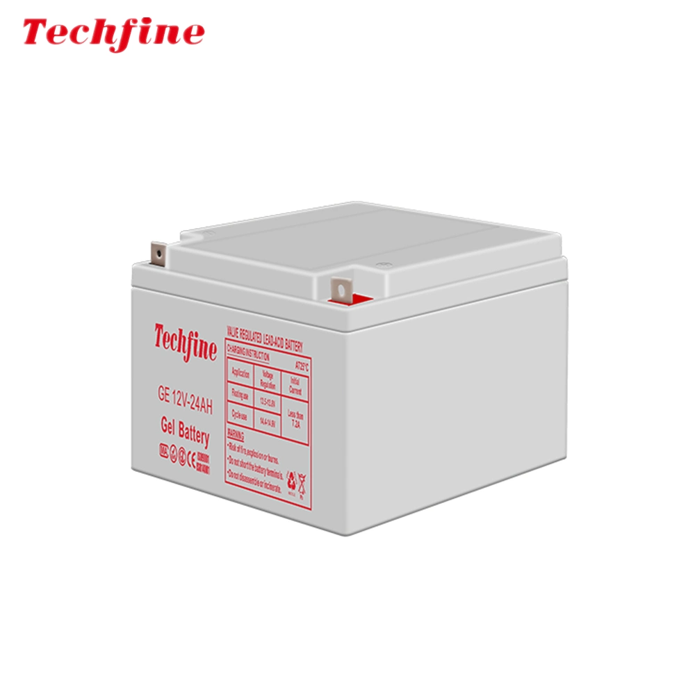 Techfine En Stock Solar Energy Power Gel Lead Acid Solar Battery 200ah 100ah 12V LiFePO4 Battery Packs