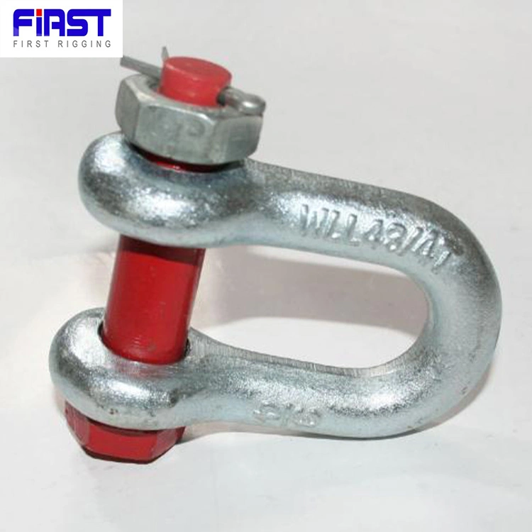 Us Type G2150 Alloy Steel Screw Pin D Shackle for Marine Use