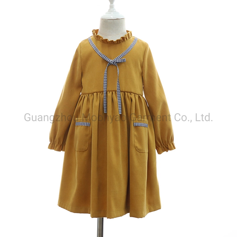 2019 Best Price Children Clothing Girl Dresses Pleated Skirt with Ribbon