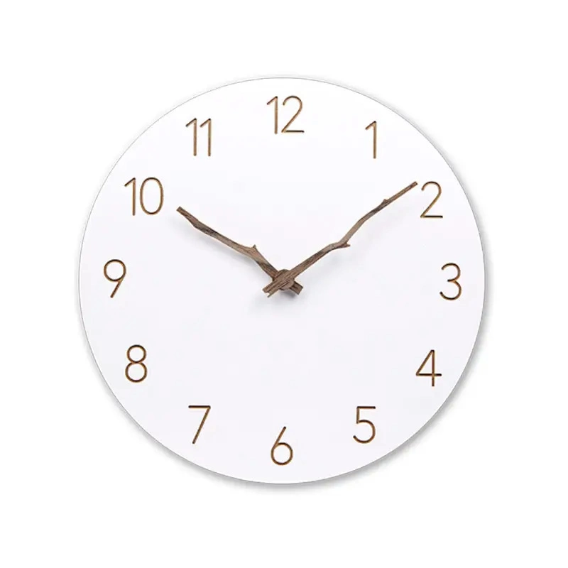 Новый дизайн моды Северных MDF 3D номер из дерева Настенные часы Логотип краткое деревянные круглые простой часы для гостиной