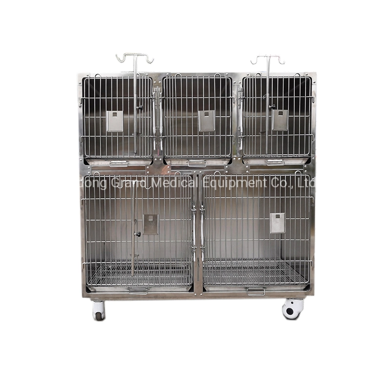 High Grade 304 Stainless Steel Pet Cage Veterinary Cat and Dog Immobilize Cages House Use