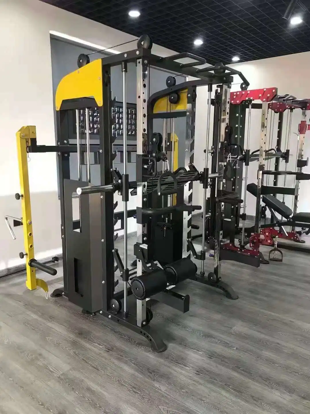 Hundreds of Different Exercises for Shoulder, Arms, Chest, Back, Core & Legs, Perfect Combo Machine for Whole Body Workout Variety of Function Smith Machine