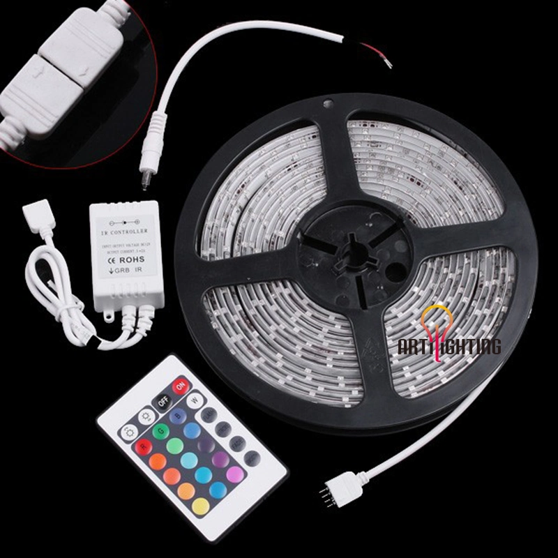 Eclairage de bureau corde LED bande de lumières lampe pour lustre 5m Kits couleurs RVB RGBW uniques