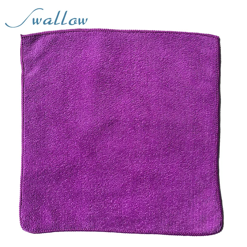 Microfibre Warp-Knitted Towel Purple Color 30*30cm Kitchen Cleaning Wipe