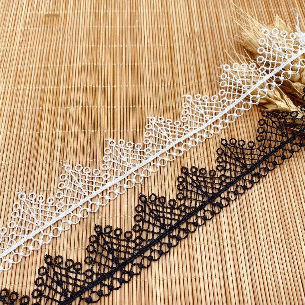 Single Side Lace Accessories DIY Hollowed-out Polyester Yarn Barcode Triangle Computer Embroidery Garment Accessories