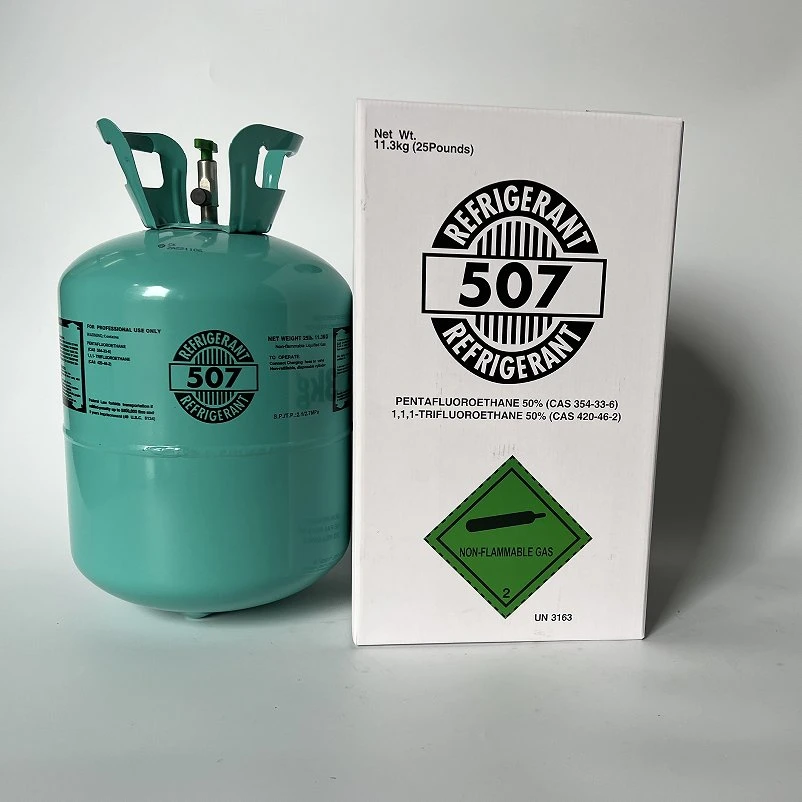 Edelstahl 13,6kg/30lbs Einwegzylinder Gasflasche Gasflasche mit Kältemittelgas R507 99,93 % Reinheit zum direkten Fabrikpreis