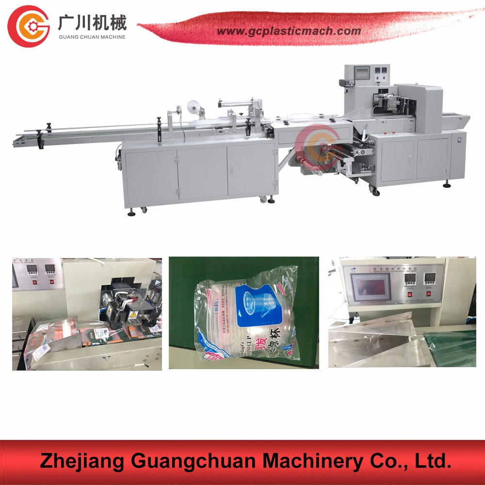 Plastic Printed PE PP CPP Film Cup Counting & Packaging Machine