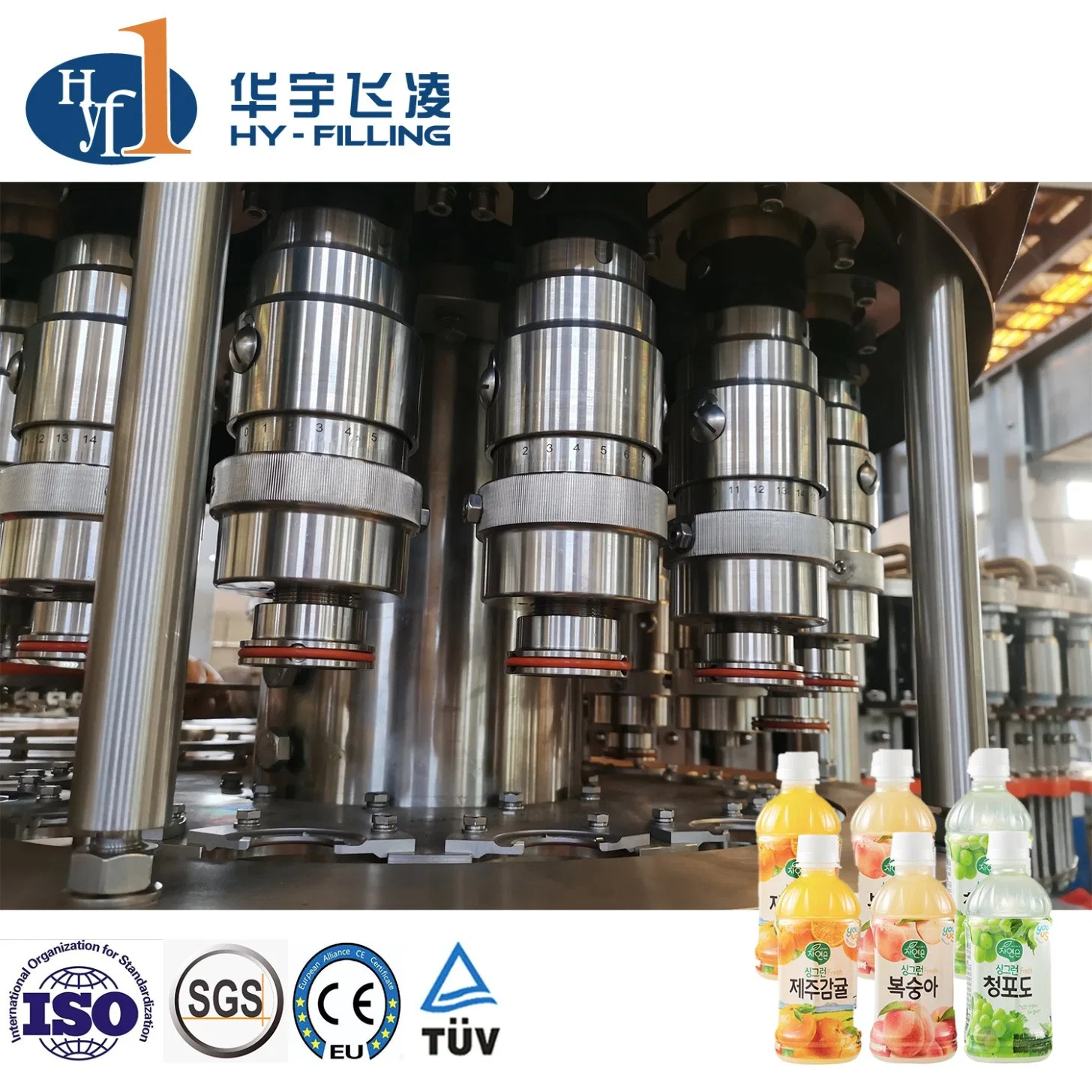 Juice/Coffee/Flavor Water /Tea/ Dairy Drink Washing Filling Capping Machinery Juice/ Diary Processing Machine Labeling Packing Machine