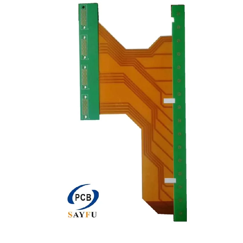 Placa de circuito impreso flexible calificados con Enig verde con máscara de soldadura fabricante de PCB Flex rígido