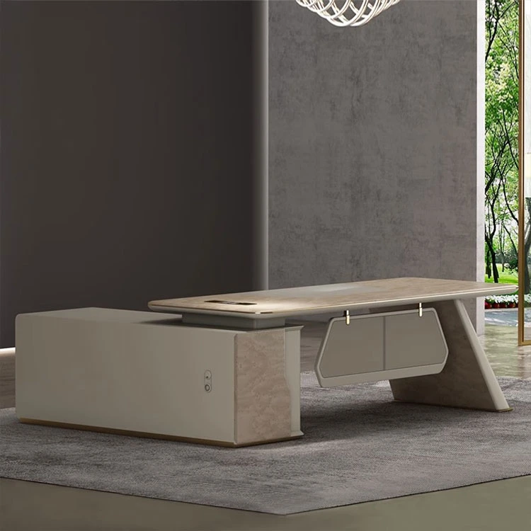 Liyu Escritorio para Muebles comerciales de Madera Organizador Ergonomía simple profesional Equipo saliente tablas de trabajo de Office