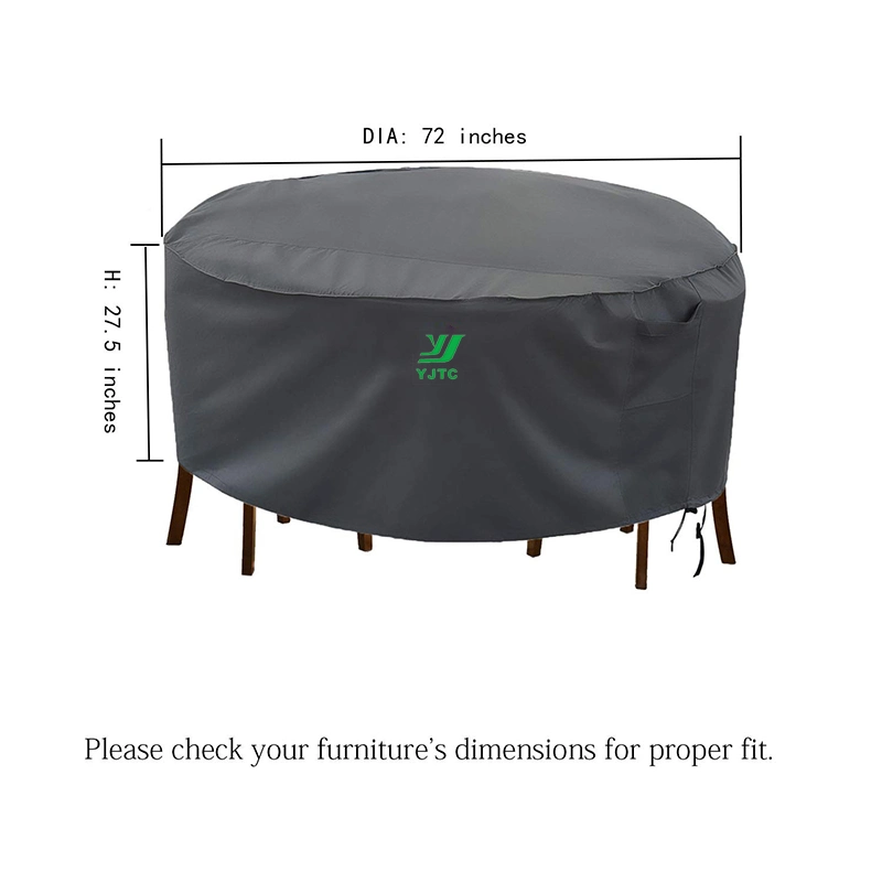 Waterproof UV Resistant Anti-Fading Medium Round Table Chairs Set Furniture Cover